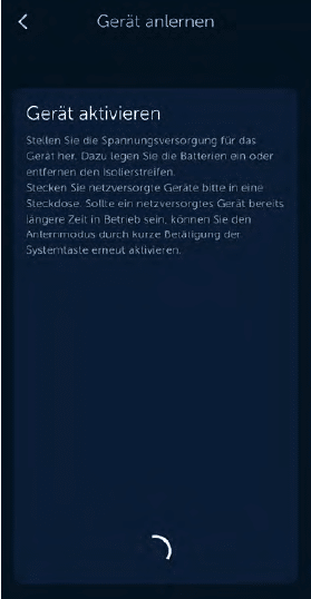 Bild 5: Drücken Sie ggf. die Taste am Sensor.