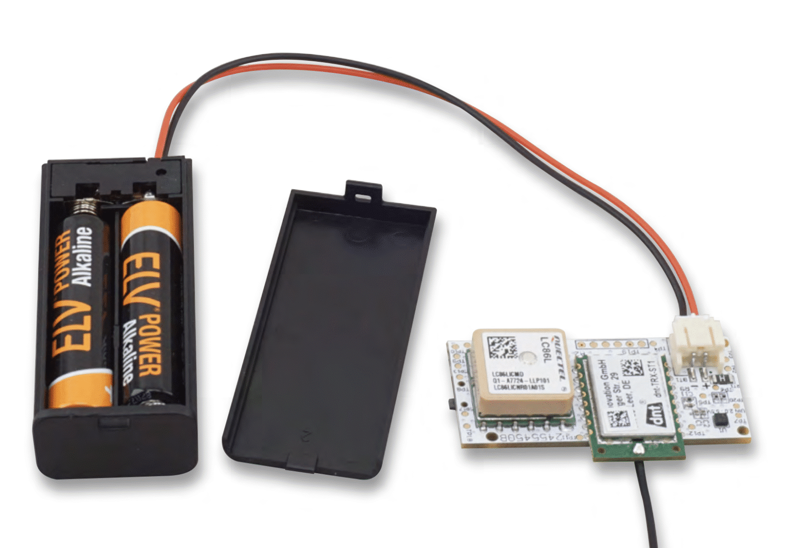 Bild 2: Batteriefach in Kombination mit dem ELV-LW-GPS2