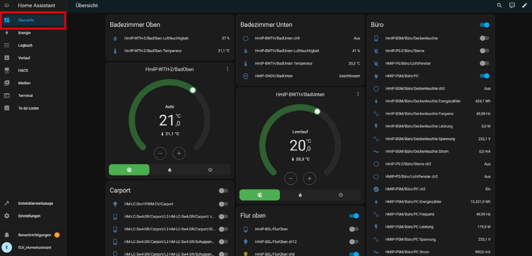 Bild 11: Das erste automatische Dashboard