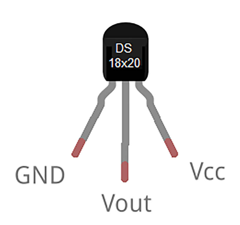 Bild 1: Temperatursensor DS18B20