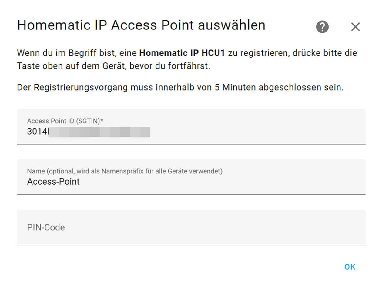 Bild 3: Homematic IP Cloud Integration konfigurieren Bild 3: Homematic IP Cloud Integration konfigurieren