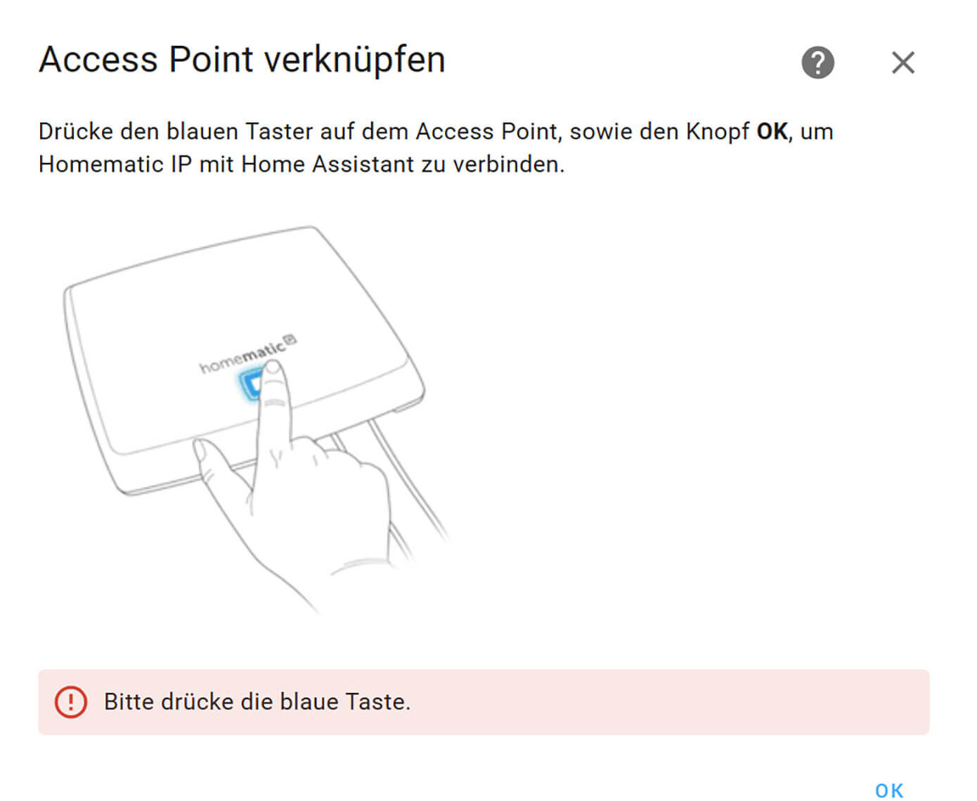 Bild 4: Access Point mit Home Assistant verknüpfen Bild 4: Access Point mit Home Assistant verknüpfen