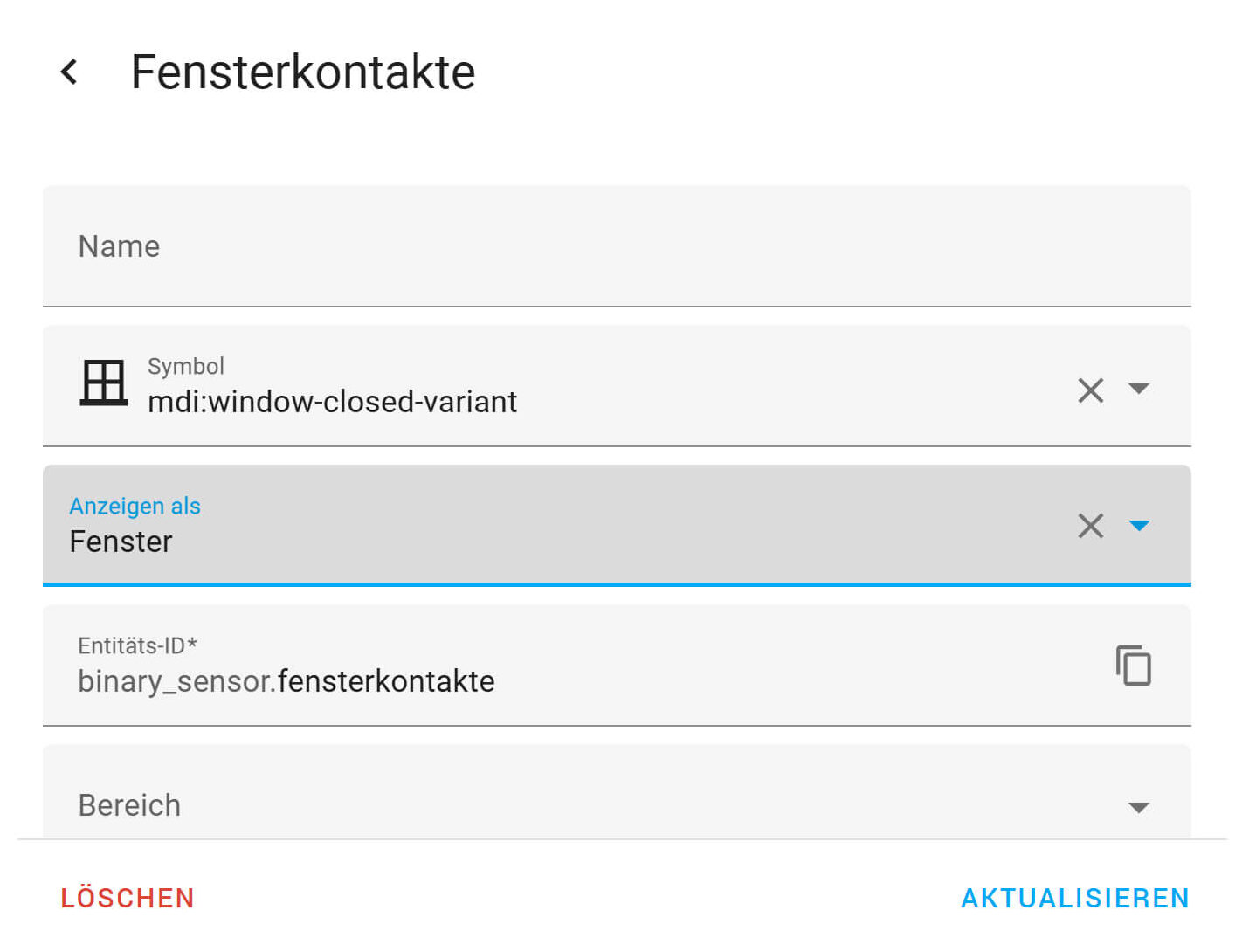 Bild 11: Anzeige des Sensors als Fenster Bild 11: Anzeige des Sensors als Fenster