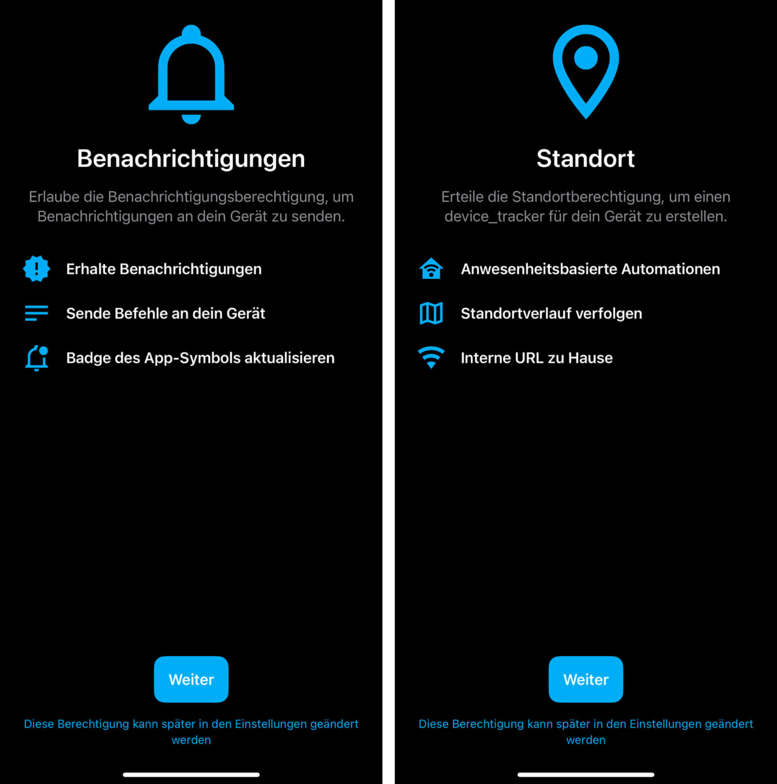 Bild 12: Wichtige Funktionen in der Home-Assistant-App aktivieren Bild 12: Wichtige Funktionen in der Home-Assistant-App aktivieren