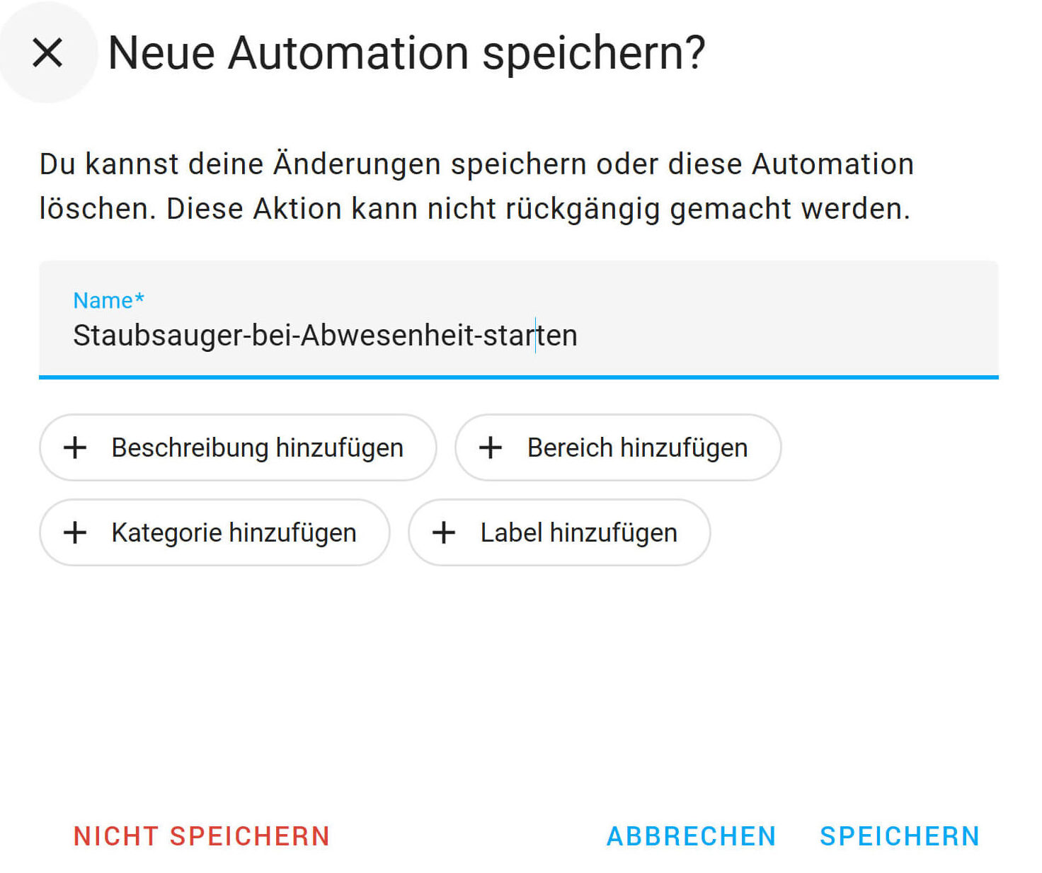 Bild 40: Automation speichern Bild 40: Automation speichern